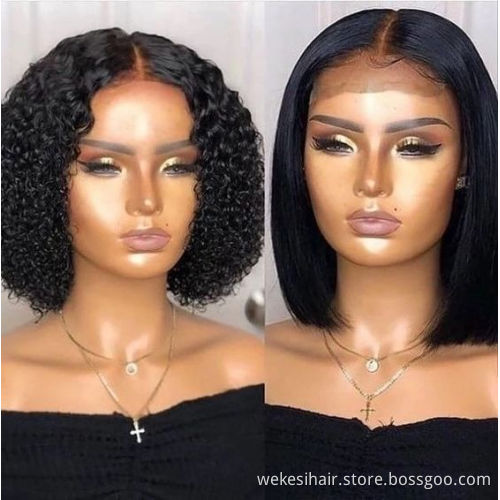 29$ Only! 8-14inch Virgin Cuticle Aligned Brazilian Human Hair 4x4 Closure Wig,Wholesale Price Short Bob Wigs For Black Women